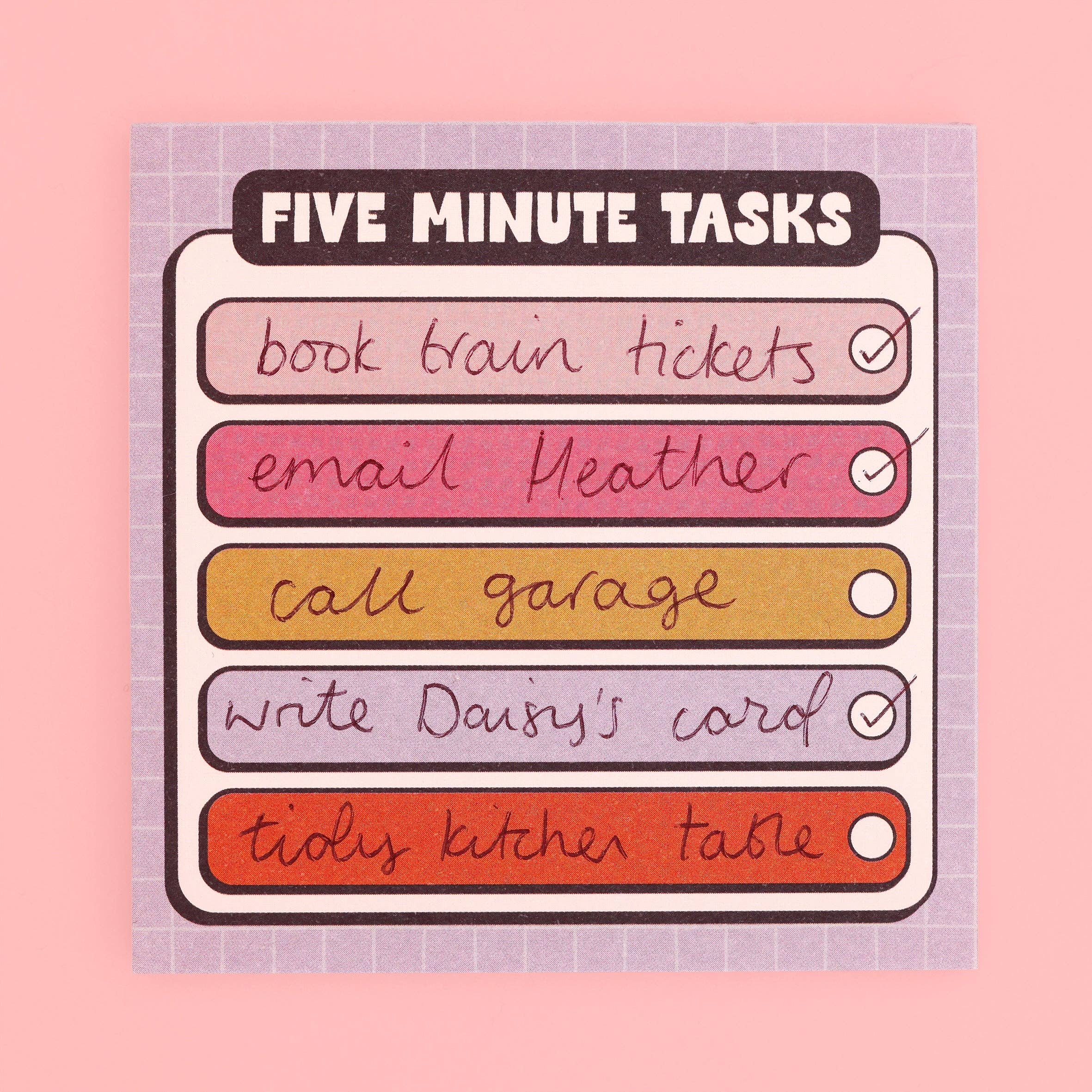 Memo Pad - Five Minute Tasks