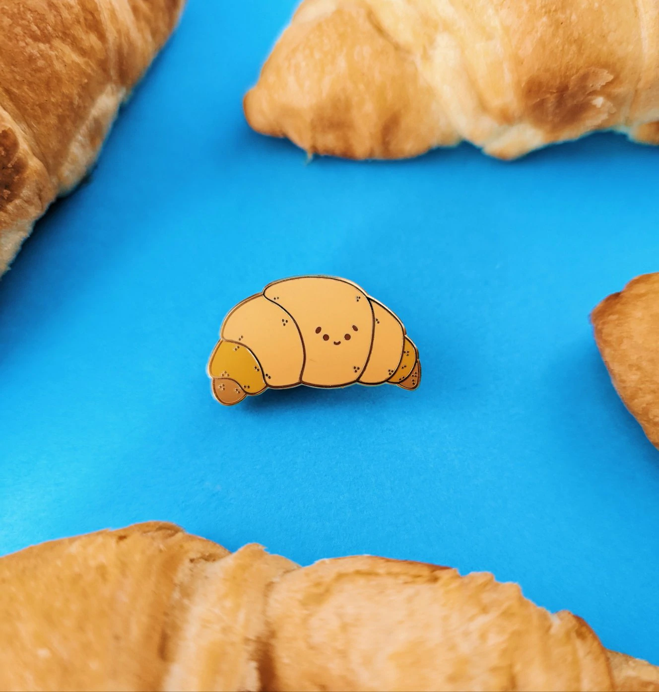 Croissant Enamel Pin