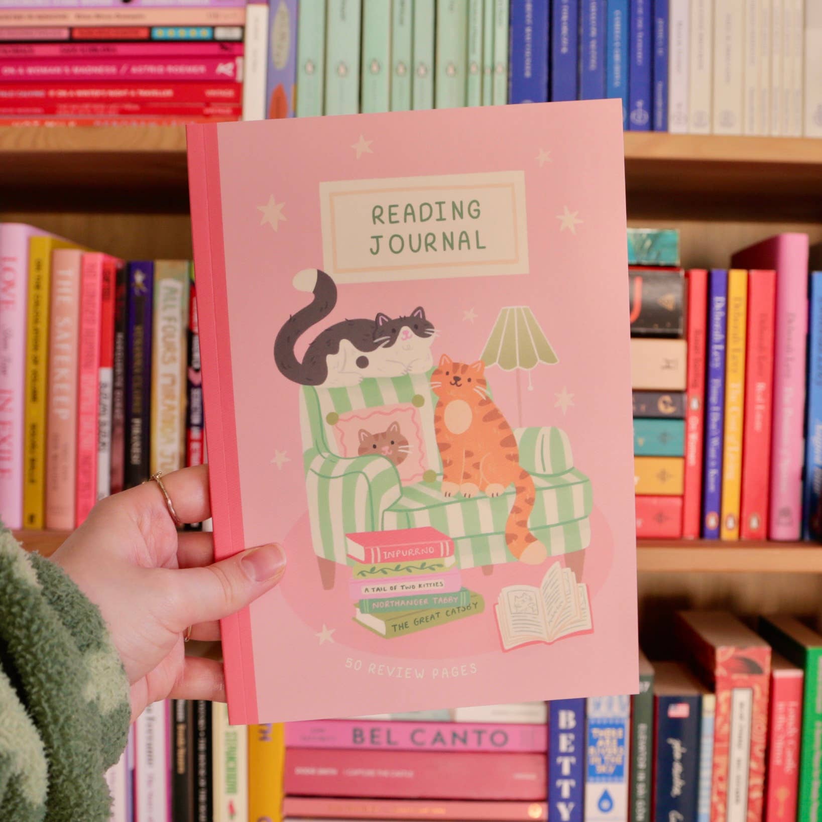Reading Journal Cats – 50 Page Book Review Notebook