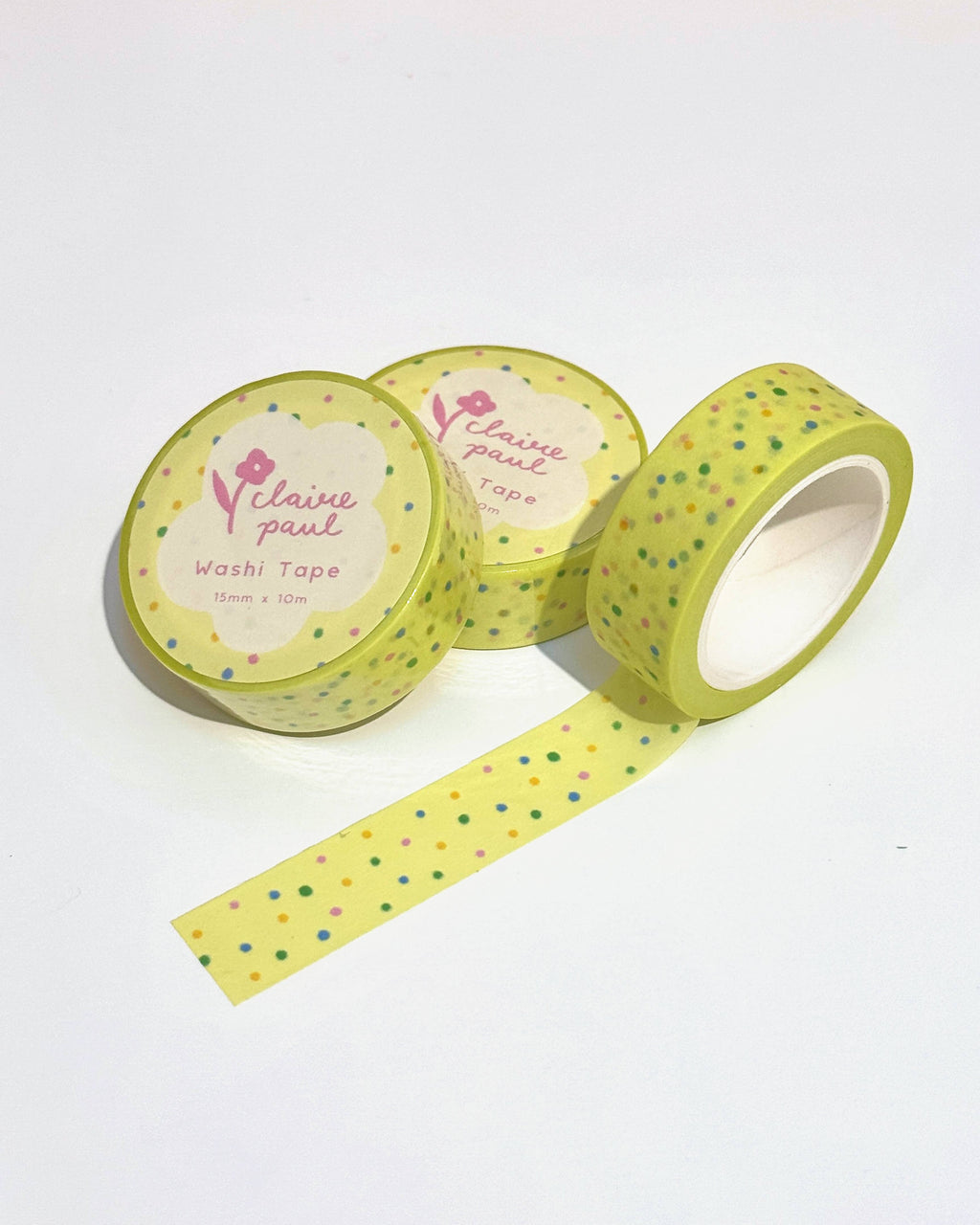 Yellow Polka Dots Washi Tape