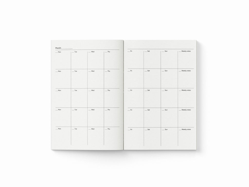 Undated Pocket Diary 2025/2026 | Mini A6 Daily Planner