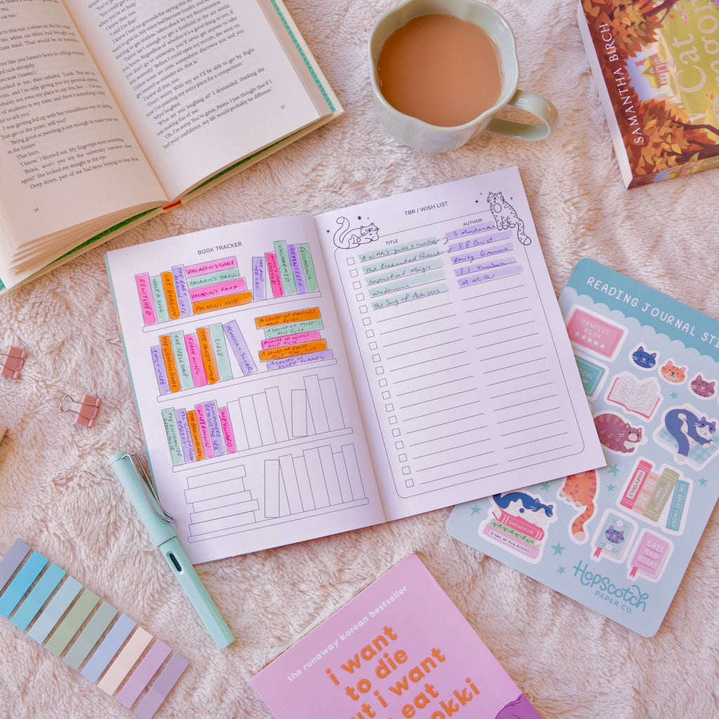 Reading Journal Cats – 50 Page Book Review Notebook