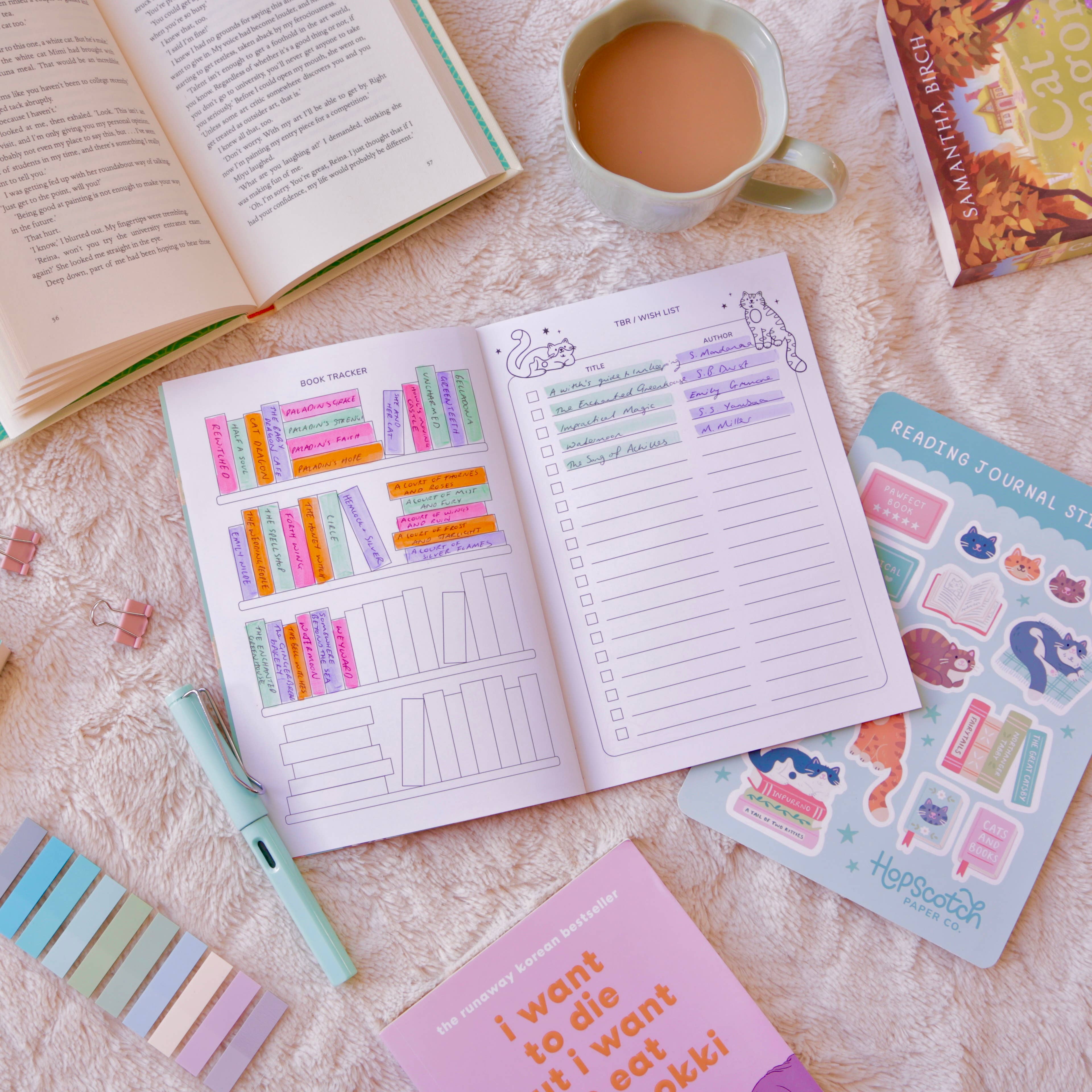 Reading Journal Cats – 50 Page Book Review Notebook