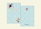 A5 Gingham Sticker Keeper Book