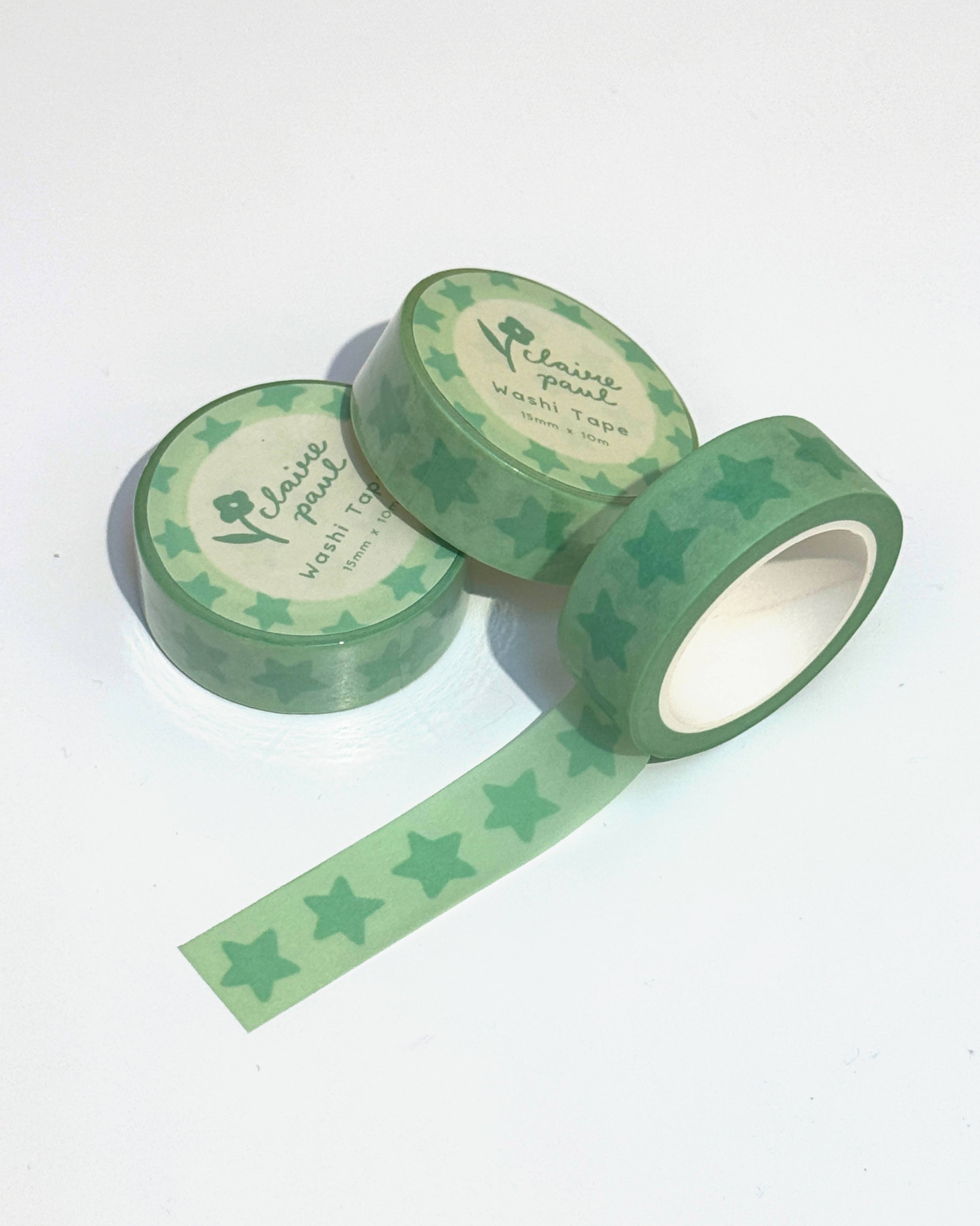 Green Stars Washi Tape