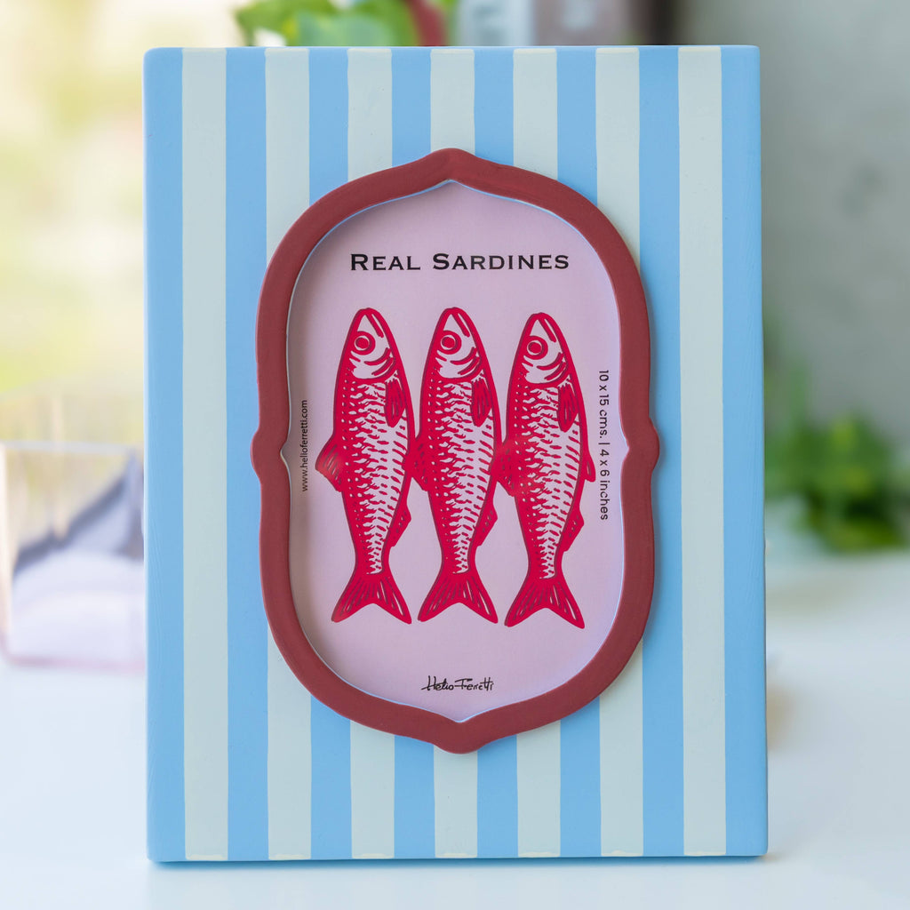 Blue and White Photo Frame