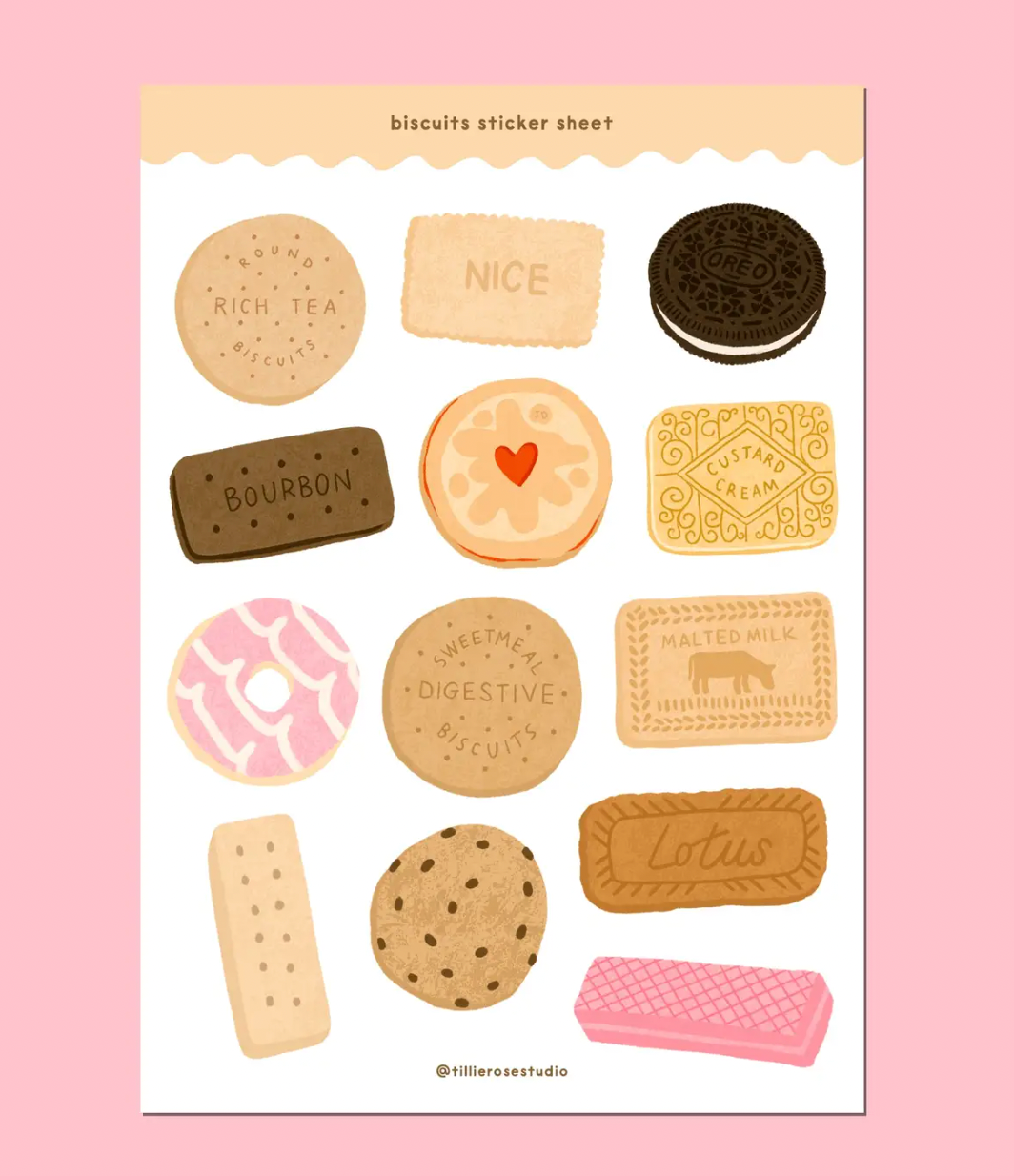 Biscuits Clear Vinyl Sticker Sheet