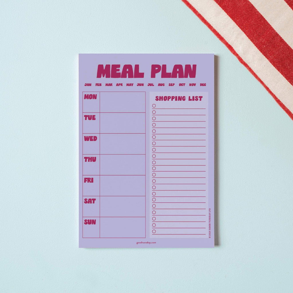A5 Meal Planner & Shopping List | Lilac & Plum