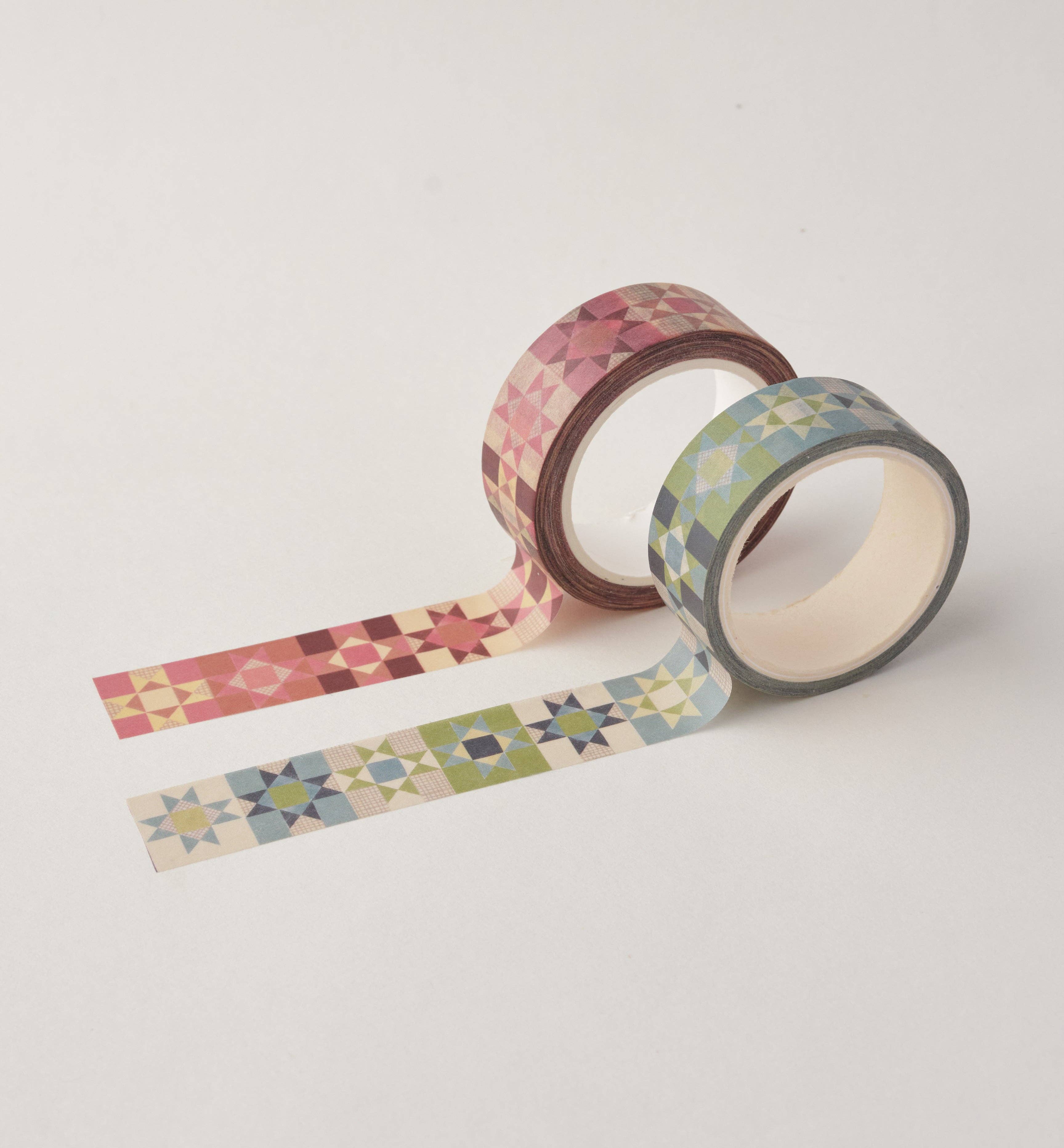 Patchwork Star Washi Tape - Pink