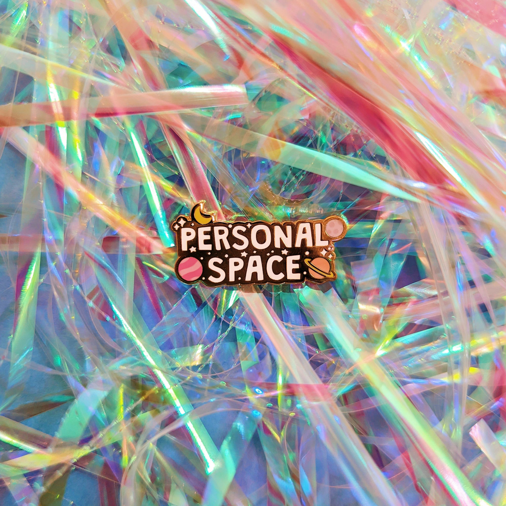 Personal Space Enamel Pin