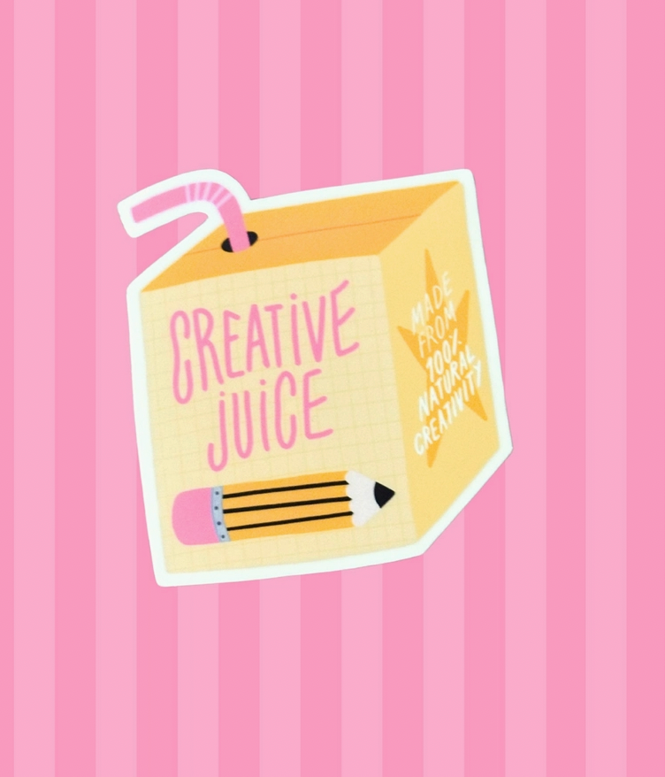 Creative Juice Box Matte Vinyl Sticker