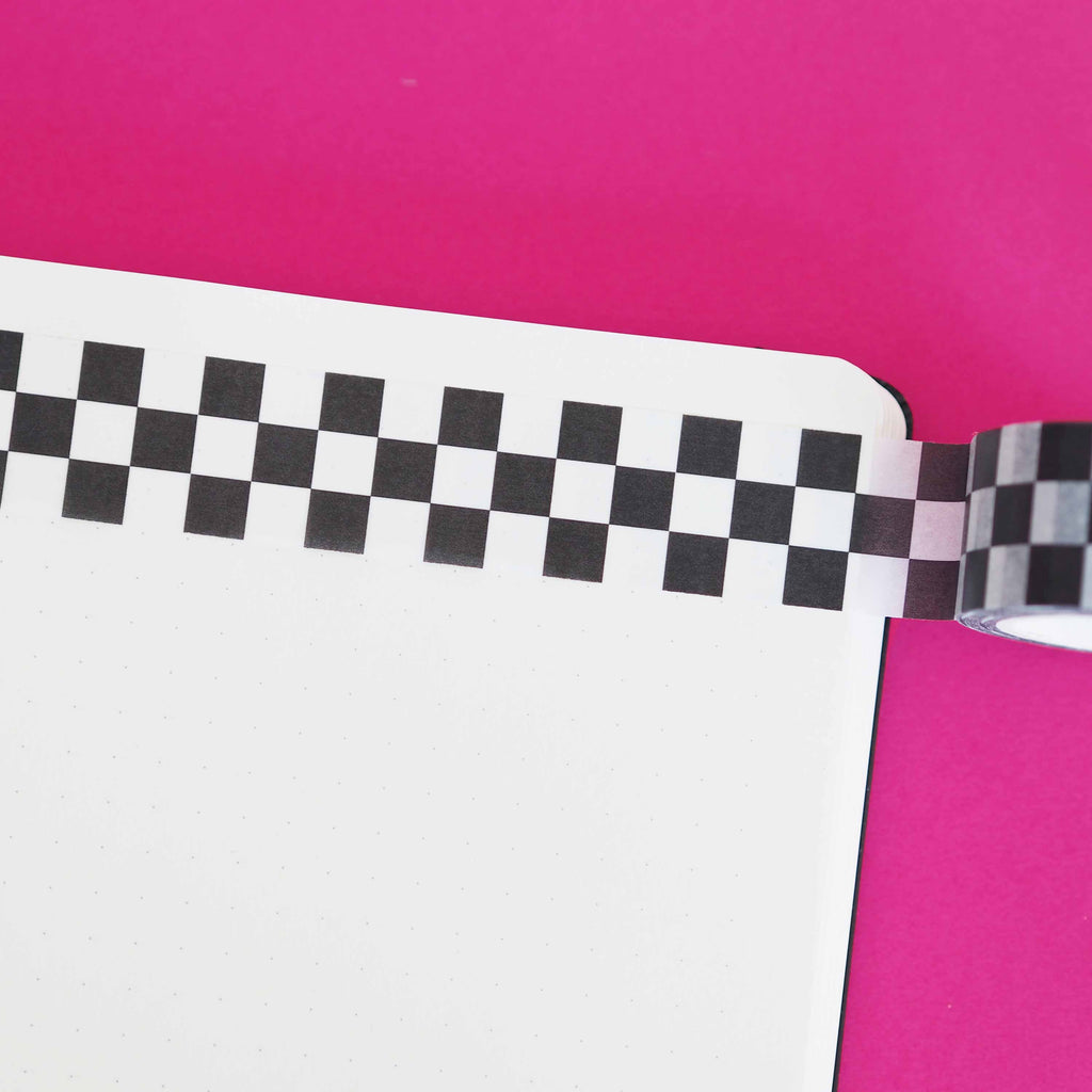 Black and White Checkerboard Washi Tape