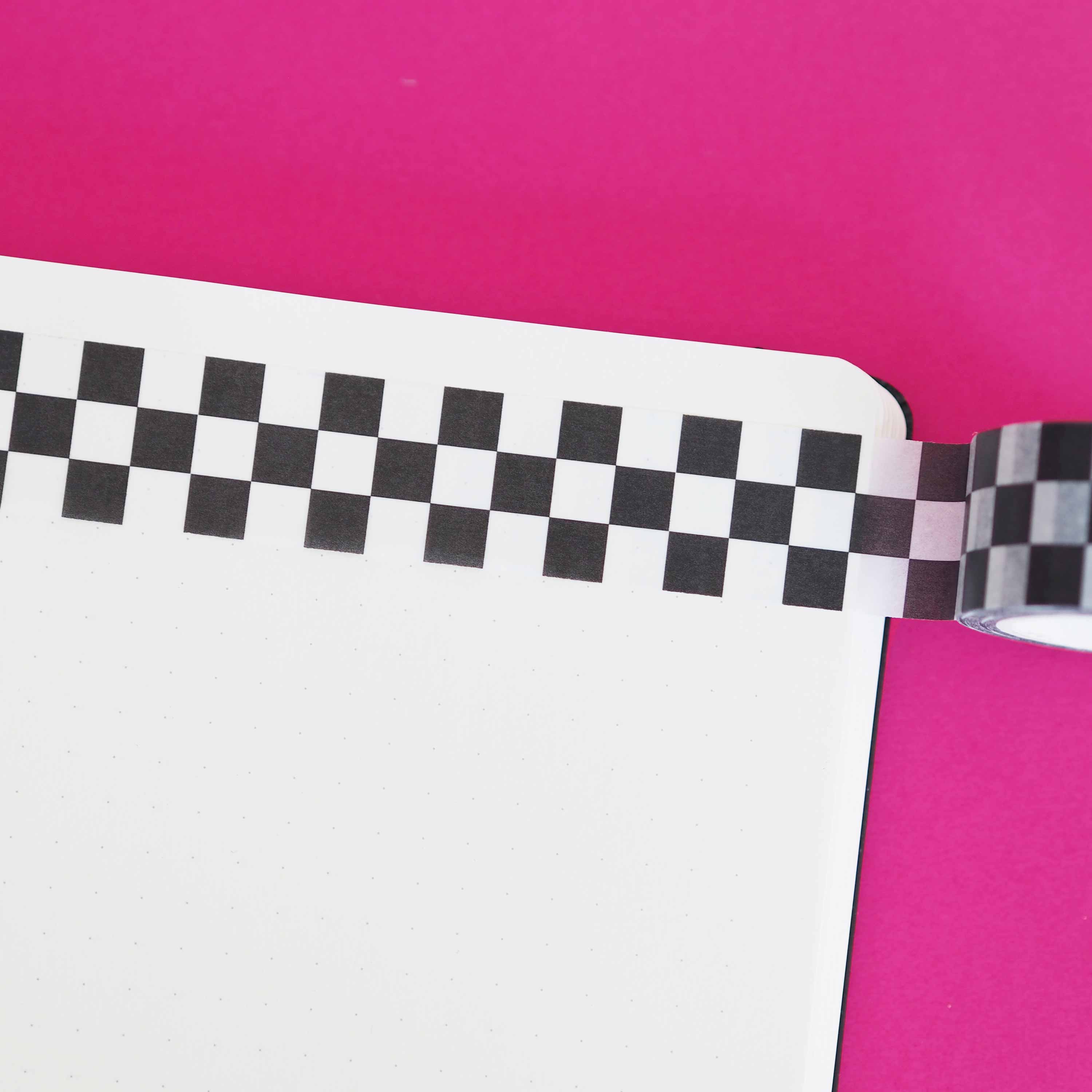 Black and White Checkerboard Washi Tape