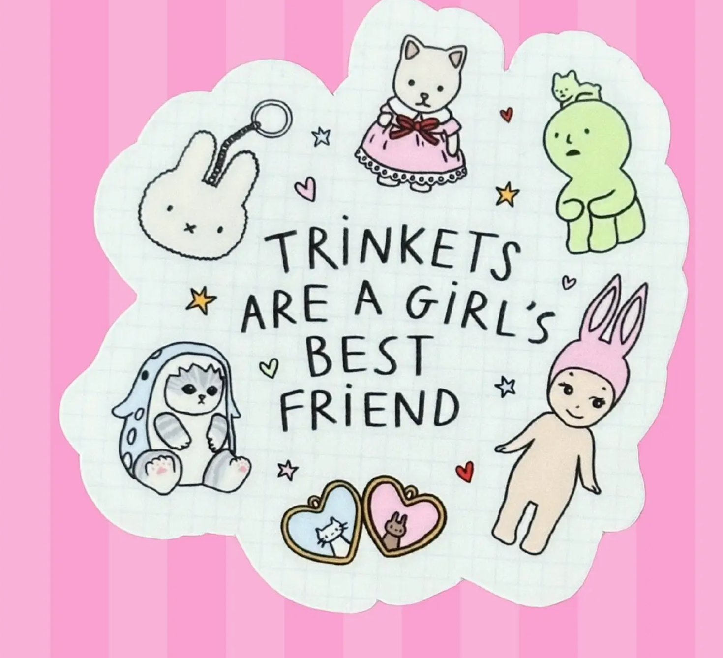 Trinkets Are A Girl's Best Friend Vinyl Sticker