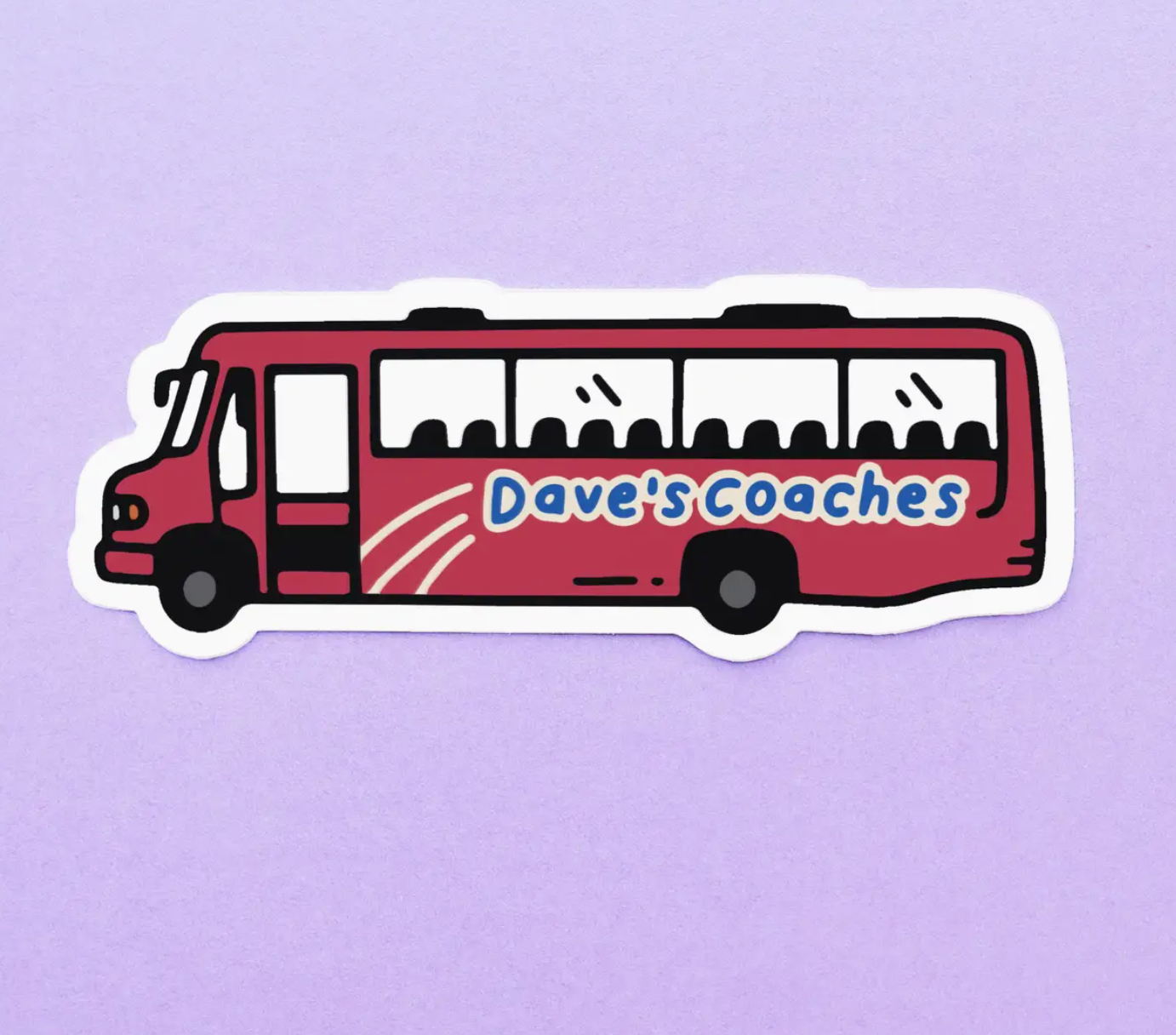 Dave's Coaches Vinyl Sticker