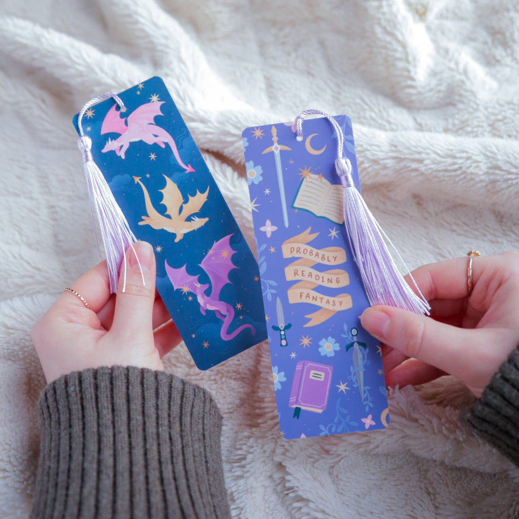 Probably Reading Fantasy Bookmark with Tassel