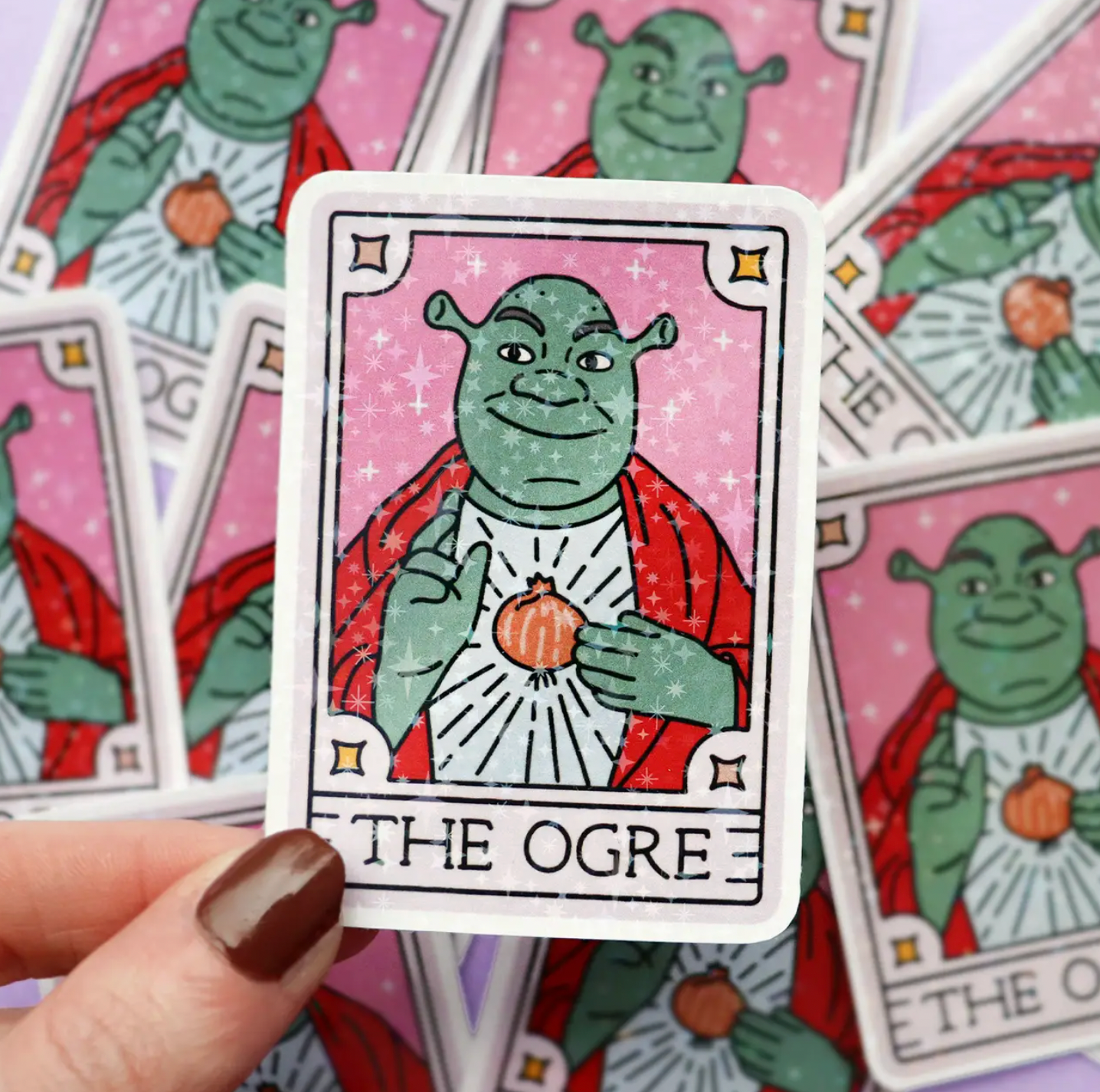 The Ogre (Shrek) Sparkle Glossy Vinyl Sticker