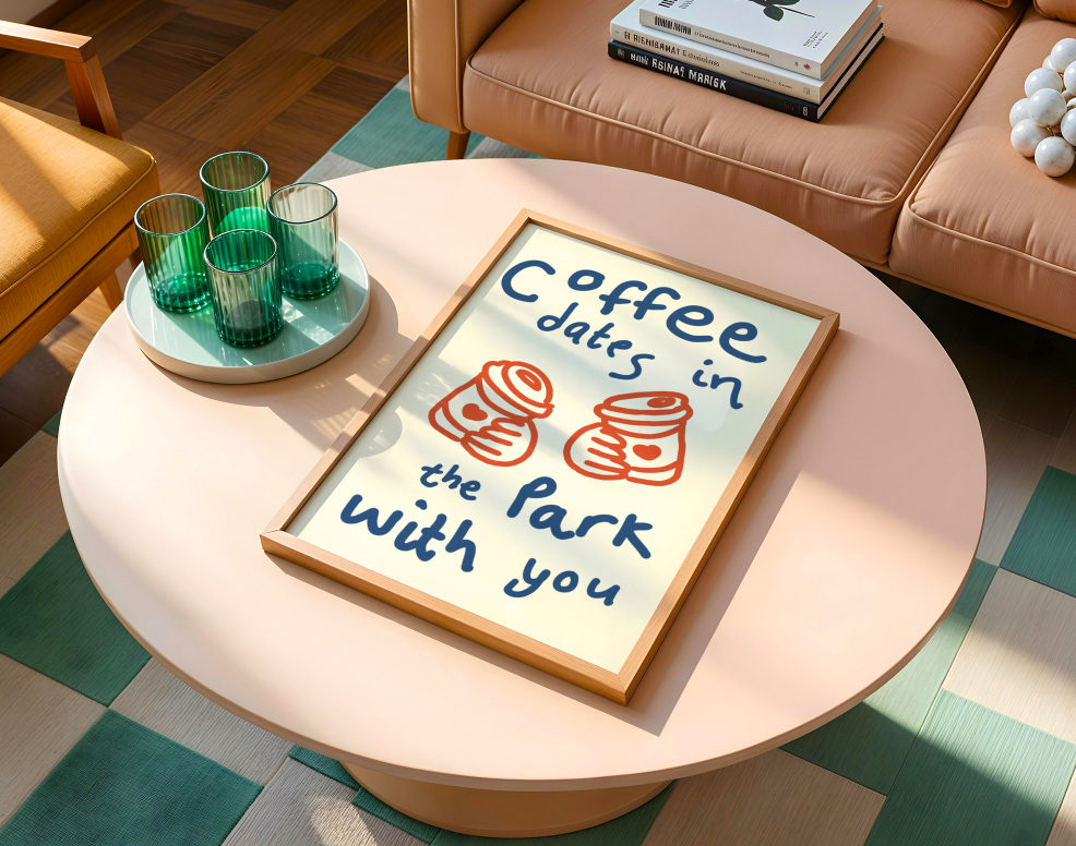 Coffee Dates In The Park With You Art print