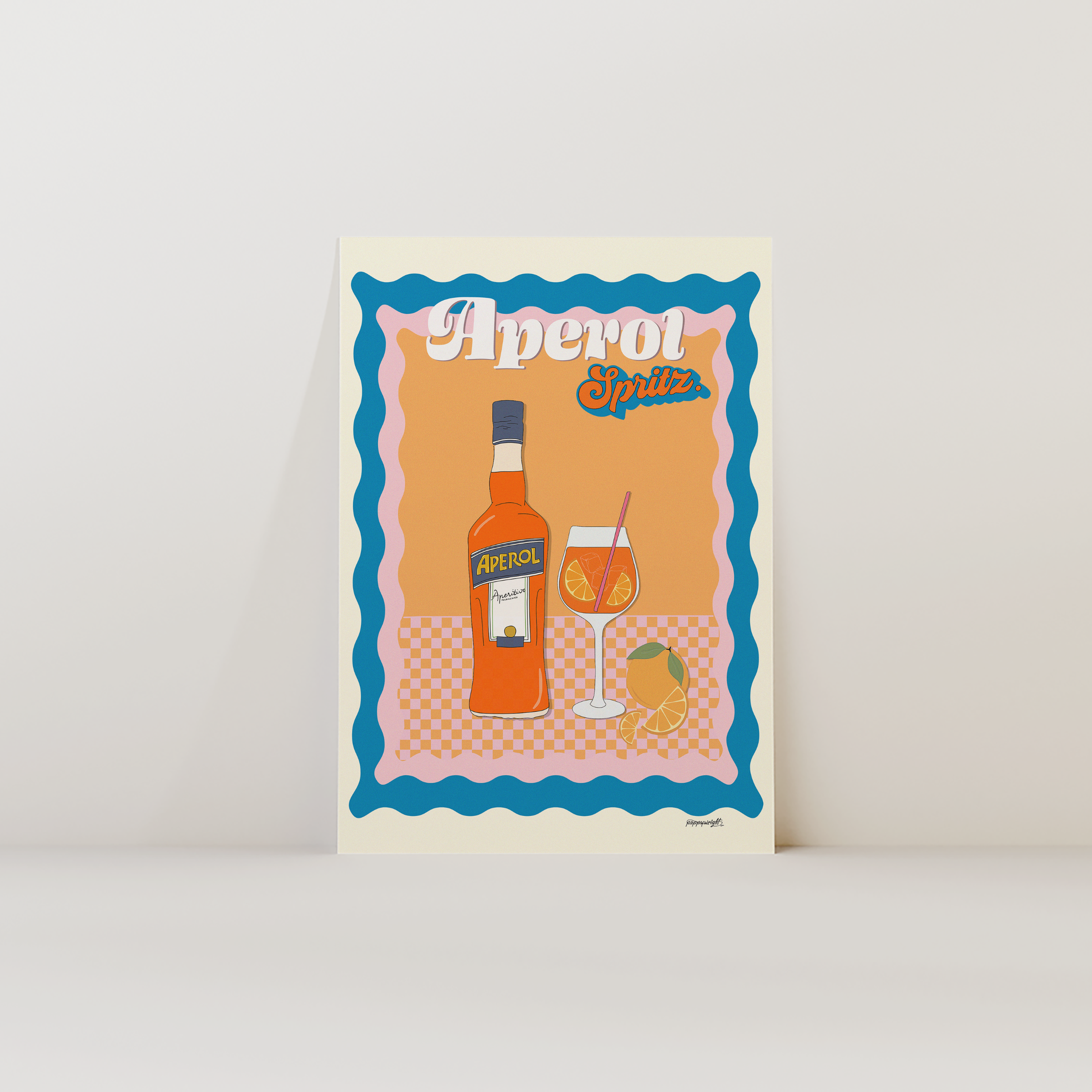 Aperol Spritz Cocktail Print