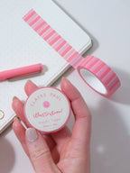 Pink and Red Stripes Washi Tape