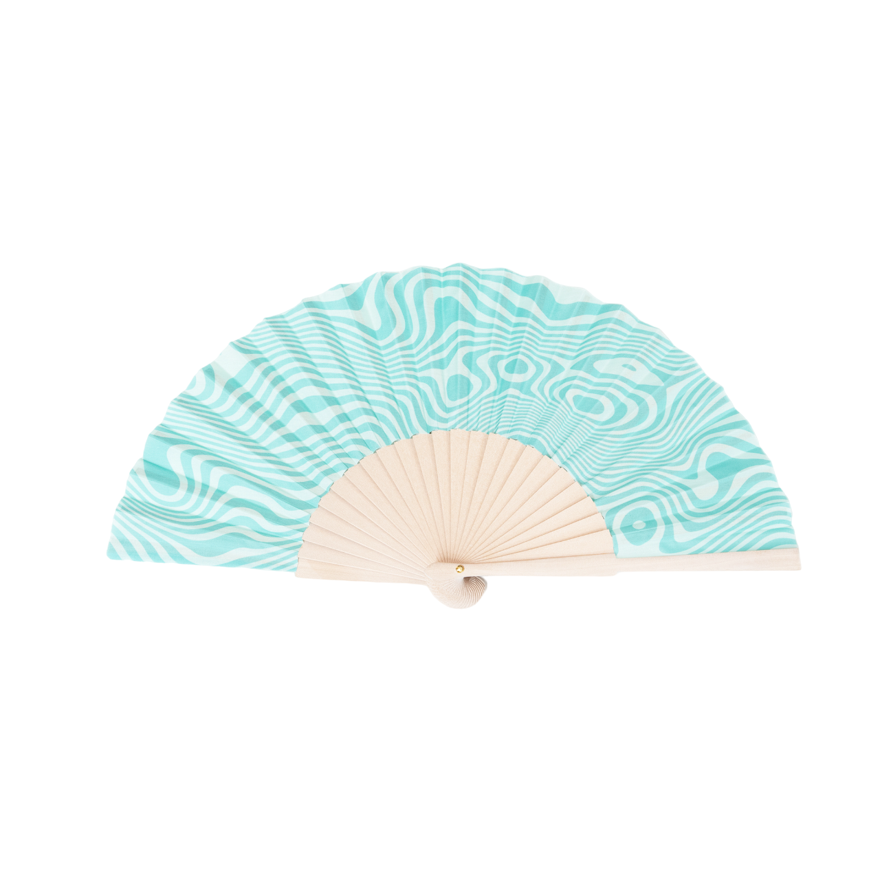 Sea Mint Green Blue Hand Fan